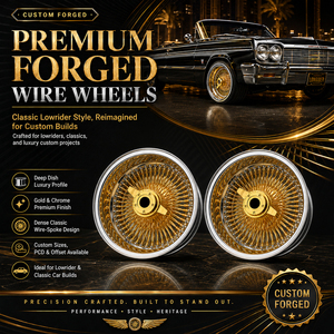 Rueda SPEED MEGA Gold Chrome Multirradio 5.25x15 5x114.3 de una pieza de aluminio fundido para mejora y reequipamiento - Product Image 6