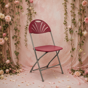Chaise pliante d'extérieur moderne, confortable, légère et durable, couleur rouge vin, pour la maison, le bureau, la ferme et la cuisine - Product Image 1