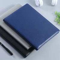 Carpeta de Piel Sintética de Lujo Hongweishu, con Clip, para Archivos, Agenda, Cuaderno, Multifuncional, para Oficina, Conferencias, Roja/Marrón, 24cm*35cm