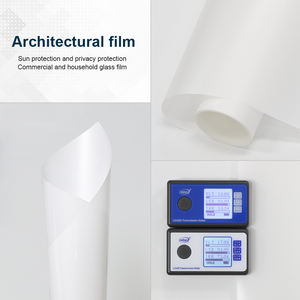 Película de Vidrio Esmerilado Transparente Blanca para Edificios, PVC, 17% VLT, 92% UV, 72% IRR, Película de Tinte para Ventanas y Puertas Arquitectónicas de Oficinas y Baños - Product Image 4