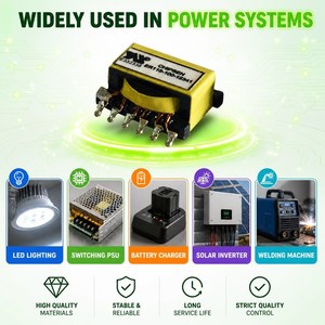 Transformador de Potencia de Alta Frecuencia Serie ER Personalizado, Transformador Reductor de Voltaje PV 120V a 24V, Transformador SMD - Product Image 5