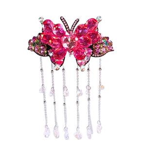 HXN-029 nuovo antico Super immortale cristallo nappa fiocco nodo Clip a molla moda tornante accessori copricapo - Product Image 1