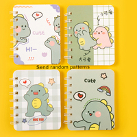 Petit carnet de notes à spirale de poche A7, mignon, papeterie, couverture rigide, dessin animé, quotidien, école, bureau, étude