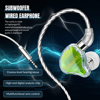Earphone Balanced Armature Super Linear Driver, Kabel Lepas Pasang 3.5mm IEM Plug, Suara HiFi Imersif, Earphone Musik Berkabel