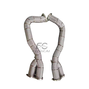 Tubo de escape para Porsche 718 GT4 GTS 4.0L <span class=keywords><strong>2022</strong></span>+ SS304, tubo de prueba de rendimiento con aislamiento térmico, actualización de colectores de bajada - Product Image 3