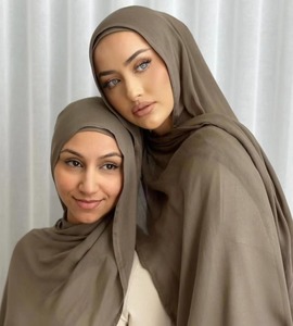 Breathable Light Weight Soft Cotton Rayon Viscose Woven Modal Muslim Women Shawl Hijab Scarf - Product Image 1