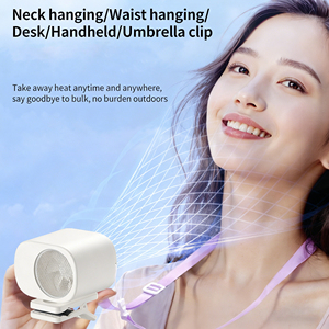 Portable <b>Mini</b> Air Cooling Fan Digital Display Rechargeable Waist‑Clip Personal Fan Low Noise Usb Powered For Outdoor Working - Product Image 5