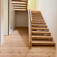Plancher sur mesure avec marches d'escalier de couleur assortie, marches d'escalier en bois composite massif flottant/à poser, étanches, plateforme de plancher