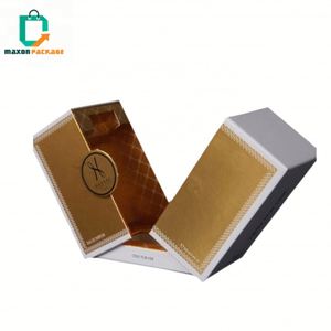 China Handmade Cosmetic Packaging Box Gift <b>Perfume</b> <b>Bottle</b> Cosmetic Black Box Wholesale Hard Paper Boxes - Product Image 4