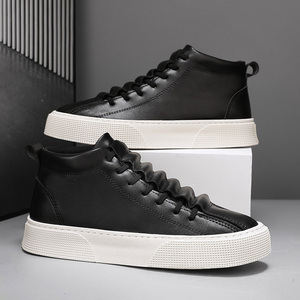 Chaussures de sport montantes décontractées blanches pour hommes, nouvelle collection printemps, respirantes avec doublure en maille, confortables et durables - Product Image 2