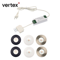 Lumière LED Ronde à Capteur Tactile 3W Gris Clair Moderne IP44 Dimmable pour Éclairage Sous Armoire Salle de Bain et Placards de Cuisine