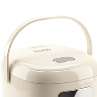 Cuiseur à riz à faible teneur en sucre 1,8 L, cuve intérieure en acier inoxydable 304 sans revêtement, affichage numérique LED, maintien au chaud 3D pour usage domestique