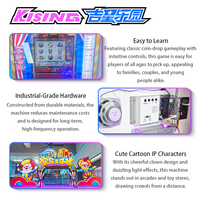 Machine de jeu d'arcade Kising Luxury Coin-Operated Crazy Clown avec pousse-pièces et thème de cirque amusant – Vente en gros B2B mondiale