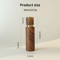 Bouteilles de parfum en verre transparent ambré rondes vides personnalisées de 30 ml et 20 ml avec bouchon noir