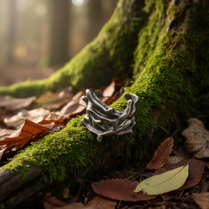 Q517 Anello 8 #   Anello a Polsino Unisex in Argento 925 a Forma di Pianta, Stile Bohémien, per Uso Quotidiano - Product Image 2