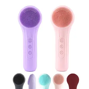 New Arrival IPX7 Waterproof Heating Facial Brush Cleanser Massager Sonic Cleaning Brushes Face Cleaning Brush