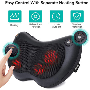 Pétrissage électrique cou dos épaule fonction de chauffage vibration fitness masseur oreiller de massage portable - Product Image 1