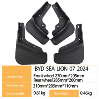 Garde-boue pour voiture BYD Sealion 7, barrières contre la boue, l'eau et le sable, garde-boue pour voiture, accessoires extérieurs pour voiture électrique