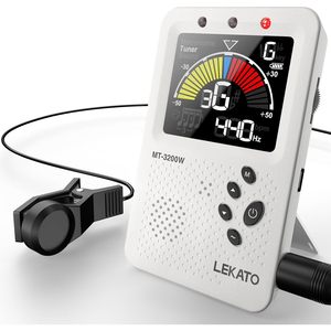 Afinador metrónomo digital Lekato MT-3200W recargable con contador vocal para guitarra, bajo y violín - Product Image 1