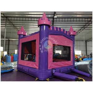Castillo Inflable Morado y Rosa con Techo Crenulado, de Grado Comercial, para Niños, para Fiestas de Cumpleaños y Eventos al Aire Libre - Product Image 5