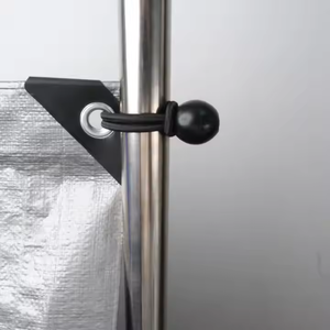 Cordons élastiques à billes noires de 6 pouces 50 pièces <span class=keywords><strong>cordon</strong></span> d'arrimage tissé extérieur <span class=keywords><strong>pour</strong></span> corde à billes en caoutchouc de tente avec attache à billes élastiques - Product Image 5