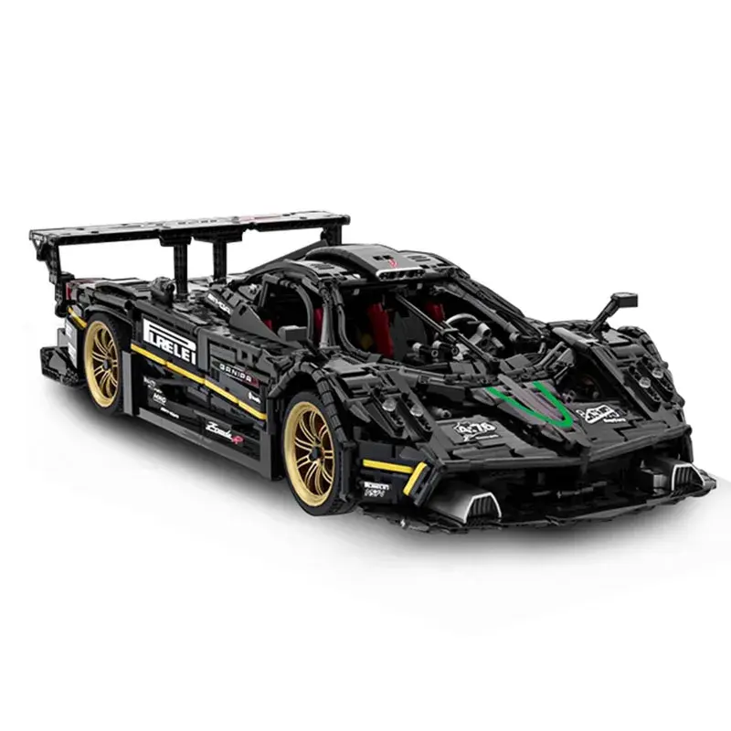 Новая 220907 техника MOC Black Paganis Zonda R известный спортивный гоночный автомобиль модель DIY сборка кирпичных игрушек наборы строительных блоков