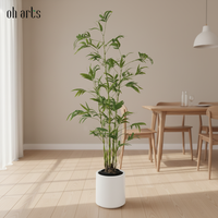 Oh Arts Wholesale 5ft 150cm Plantes et fleurs artificielles, Bonsaï de simulation, Arbre de bambou ventru, Plantas Artificiales