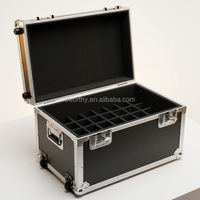 Ningbo Usine Directe Haut de Gamme Pas Cher Prix Durable En Aluminium Dur Cadre En Métal Valise à Roulettes avec Mousse Personnalisée À L'intérieur