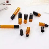 Petite bouteille en verre à bille, compacte et facile à transporter, pour usage quotidien en voyage, avec impression sérigraphique, couleurs personnalisables disponibles