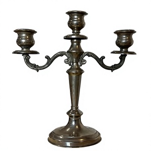 Three Arms Brass Antique Candle Holder For Wedding Occasion Table Display Decorative <b>Candelabra</b> Customizable Designs 2026 - Product Image 1
