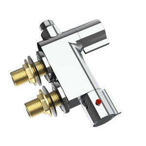 Modern <strong>Thermostatic</strong> <strong>Bath</strong> Shower Mixer <strong>Taps</strong> NBYT-65206 Bathroom <strong>Thermostatic</strong> Faucet Dual Handle Square Rain Spray Graphic Chrome - Product Image 2