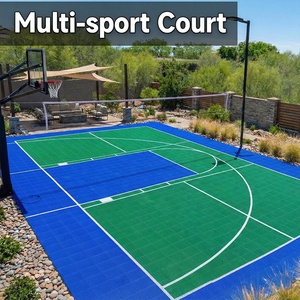 Revêtement de sol sportif extérieur durable emboîtable en <span class=keywords><strong>PP</strong></span>, assemblé et suspendu, pour terrains de basketball, de tennis et de kimchi, avec absorption des chocs - Product Image 5