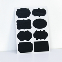 Étiquette de tableau noir en vinyle autocollant de tableau noir repositionnement amovible auto-adhésif étanche PVC mat étiquetage petits pots