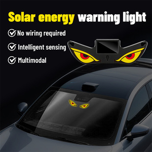 Lampe d'ambiance LED sans fil à énergie solaire pour voiture, effet œil de démon, avec ventouse, rechargeable par USB, à respiration lumineuse - Product Image 3