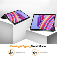 Funda Protectora de Cuero PU de Lujo con Tapa Inteligente y Soporte Tríptico para Tablet POCO Pad de 12.1 Pulgadas, Compatible con Xiaomi Redmi Pad 2 Pro 2025