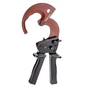 Ratchet Cable Cutter Manganese Steel Wire Cutting Hand Tool for Copper Aluminum Cables Cutting