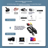 Tarjeta de Captura de Video USB de Alta Calidad 1080p, Captura de Señal AV sin Controladores para Android y Windows 11