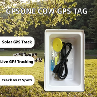 Traceur GPS pour bovins GPSONE avec panneau solaire, système d'exploitation Android, positionnement 4G Beidou, écran OLED, batterie au lithium en plastique