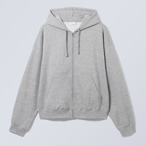 Sweat-shirt à capuche zippé personnalisé pour homme, en mélange de polyester recyclé et de coton, molleton uni, double couche, fabricant OEM - Product Image 4