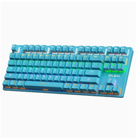 Clavier mécanique K300, 87 touches, interrupteurs bleus remplaçables à chaud, comprend un extracteur d'interrupteurs et des interrupteurs. (Jeu, eSport, Bureau)