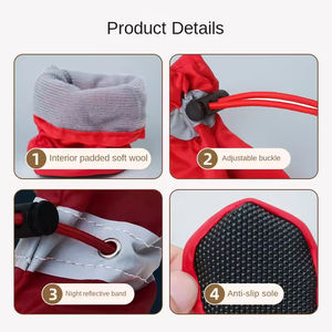 Bottes de pluie pour chien en gros avec semelle souple, respirantes, imperméables et réfléchissantes - Product Image 3