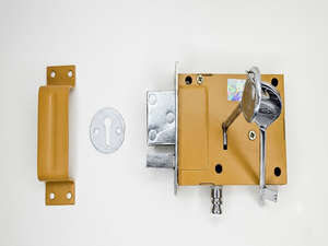 Serrure de porte 100 mm 2-en-1 au design élégant en forme de balle, avec corps en fer et finition thermolaquée, pour porte principale, portail, porte en bois et porte métallique - Product Image 1