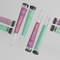 Tube à cigarettes conique roulé de 85 mm, 98 mm, 109 mm, emballage de cigares coniques personnalisé, tube en plastique transparent avec autocollant