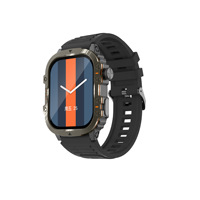 Reloj Inteligente Deportivo Cuadrado Compatible con Android para Hombre, Pantalla IPS TFT de Plástico, Reloj Despertador, Monitor de Frecuencia Cardíaca, Funciones de Triple Protección