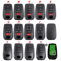 Coque de clé télécommande en promotion pour Toyota Corolla Camry Land Cruiser Prado Hilux RAV4 0020 281451-0020, coque de clé de voiture pour clé VVDI