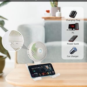 Ventilateur de poussette portable mini rechargeable 360° °   Trépied flexible rotatif pour une meilleure circulation des air conditionnés dans les sièges de voiture, en plastique - Product Image 5