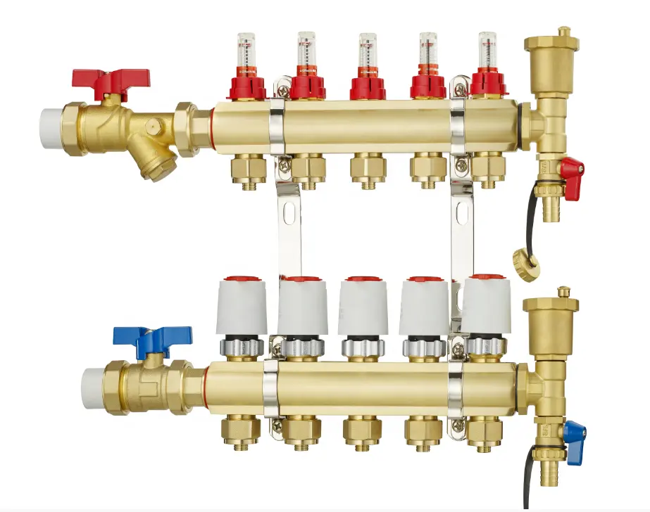 Water Hydronic Radiant Floor Underfloor Heating Manifold Systems & Parts
