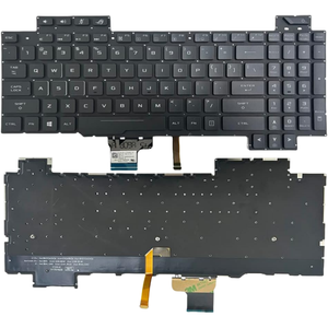 คีย์บอร์ดเปลี่ยนทดแทนสำหรับแล็ปท็อป <span class=keywords><strong>ASUS</strong></span> ROG Strix GL703GS GL703GM GL703GE PX703GE รุ่น US Layout พร้อมไฟแบ็คไลท์ ขายดี - Product Image 1