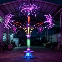 Lumière de Noël LED de qualité industrielle, effet feu d'artifice, IP65, étanche, en acier inoxydable, 100W, arbre de Noël, couleur RGB, éclairage extérieur