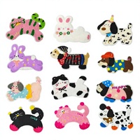 JXANRY Patchs en tissu brodés motif dessin animé mignon, chiens et chats, pour panier décoratif, toutes saisons, DIY